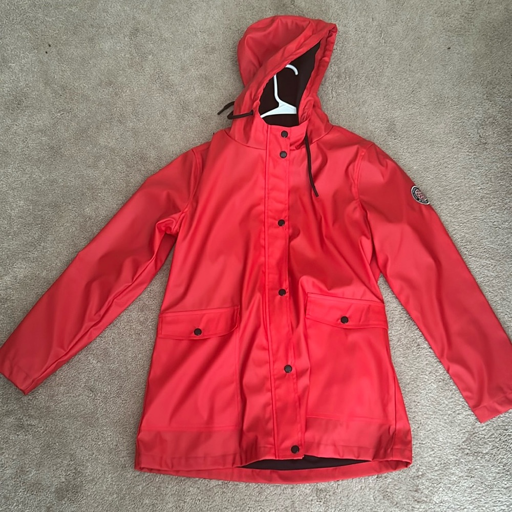 Red madden trench coat